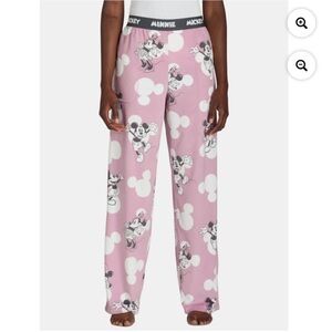 Disney Mickey & Minnie Women’s Soft Plush Velour Mauve Pajama pants Size XS